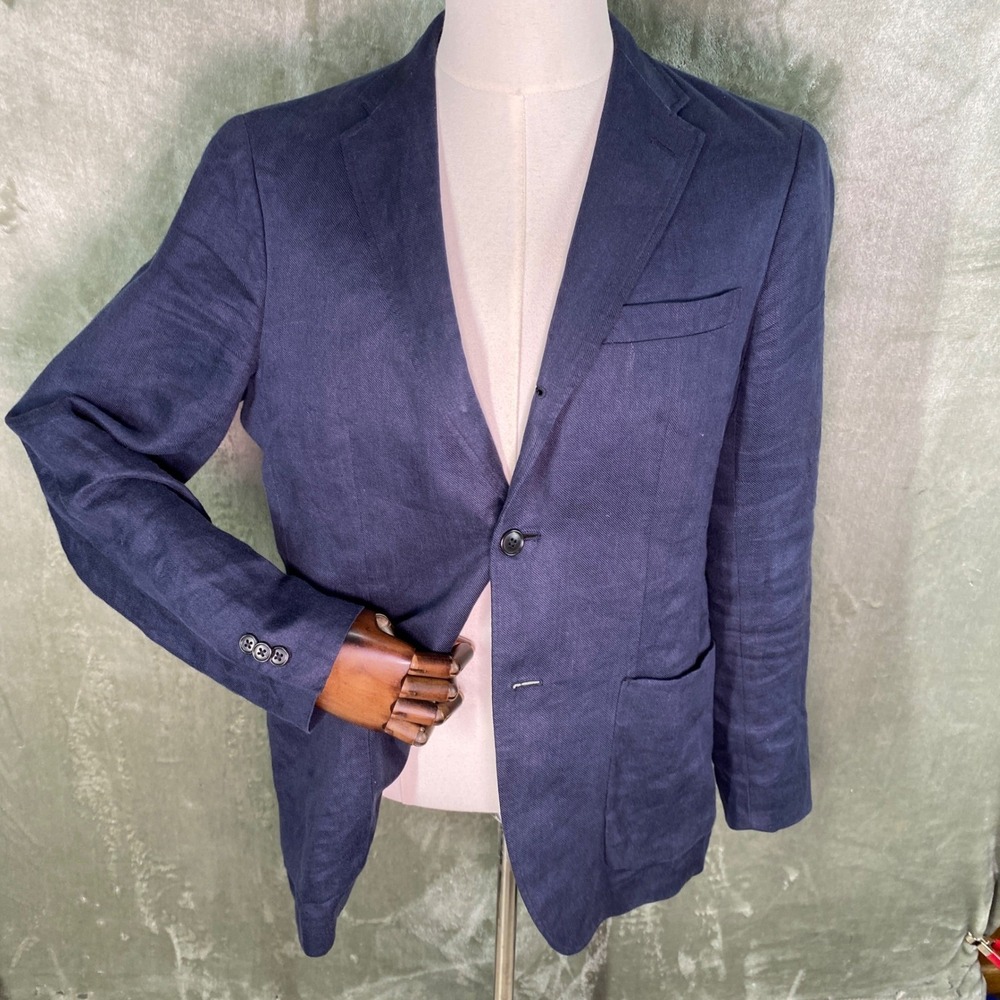 Uniqlo Men's Lightweight Navy Blue Jacket Blazer